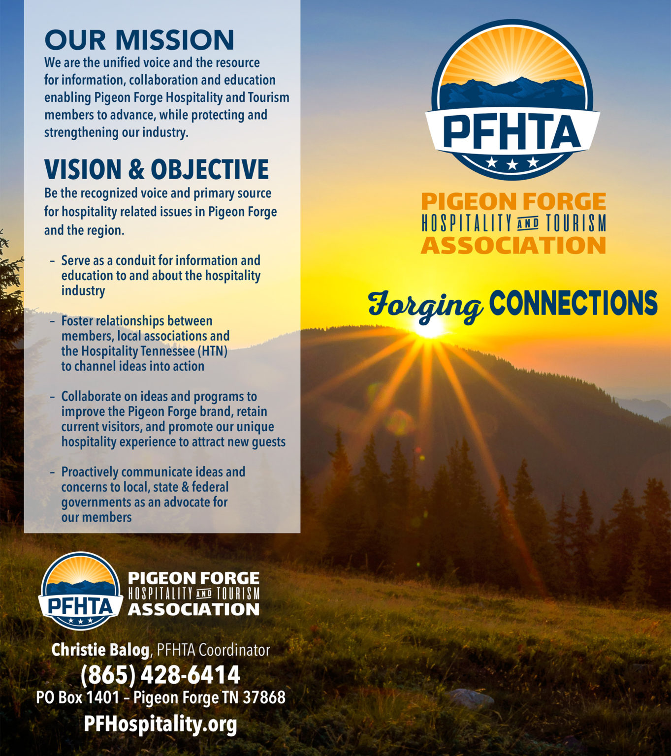 PFHTA 4 x 9 Brochure1 Pigeon Hospitality and Tourism Association PFHTA 4 x 9 Brochure1 Pigeon Hospitality and Tourism Association